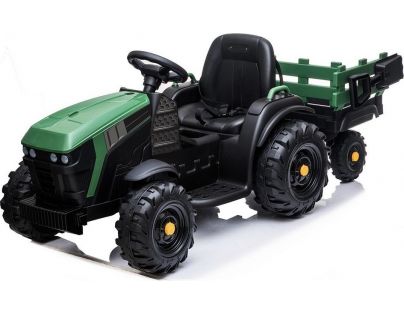 Made Dětský elektrický traktor s přívěsem 12V dva motory MP3