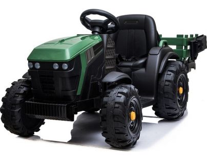 Made Dětský elektrický traktor s přívěsem 12V dva motory MP3