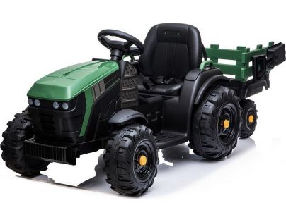 Made Dětský elektrický traktor s přívěsem 12V dva motory MP3