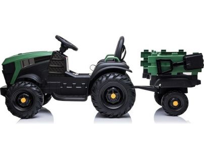 Made Dětský elektrický traktor s přívěsem 12V dva motory MP3