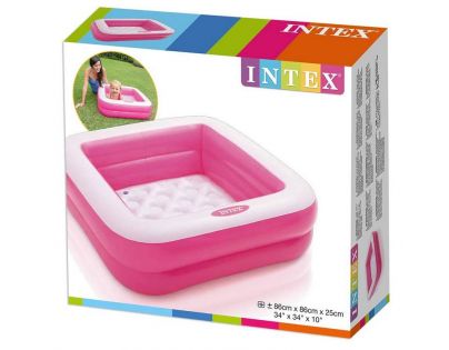 Intex 57100 Dětský bazének čtverec - Růžová 85x85x23cm