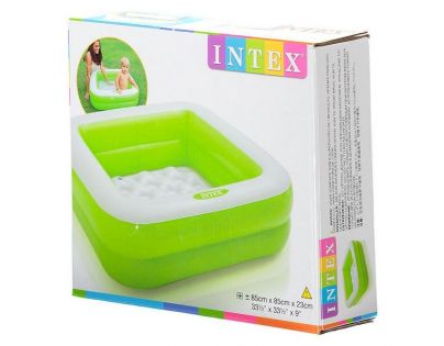 Intex 57100 Dětský bazének čtverec - Zelená 85 x 85 x 23cm