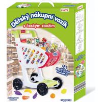 Rappa Dětský nákupní vozík s českým zbožím a plastovými potravinami 4