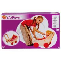 Dřevěný kočárek pro panenky Eichhorn 3