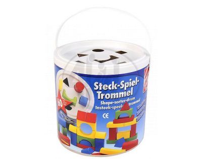 Dřevěné kostky kyblík 60 ks