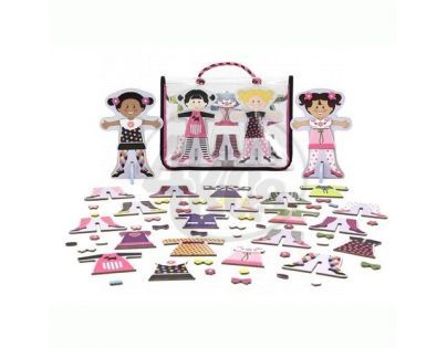 Melissa & Doug 62913 - Šaty magnetické pro dívky 56ks