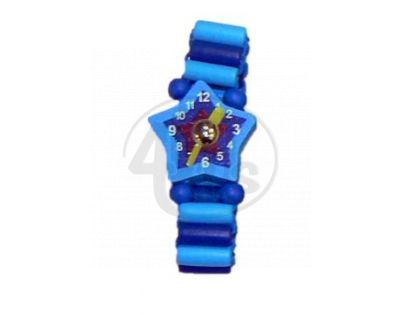Dřevěné náramkové hodinky - Modrá