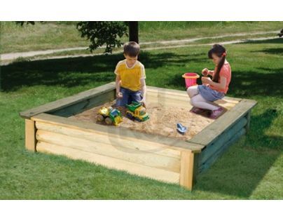 Dřevěné pískoviště 150cm s krytem a podložkou
