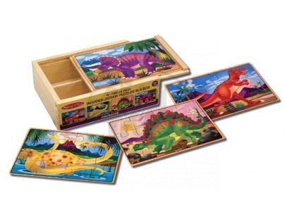 Melissa & Doug  62879 - Puzzle 4 v 1, dinosaurus