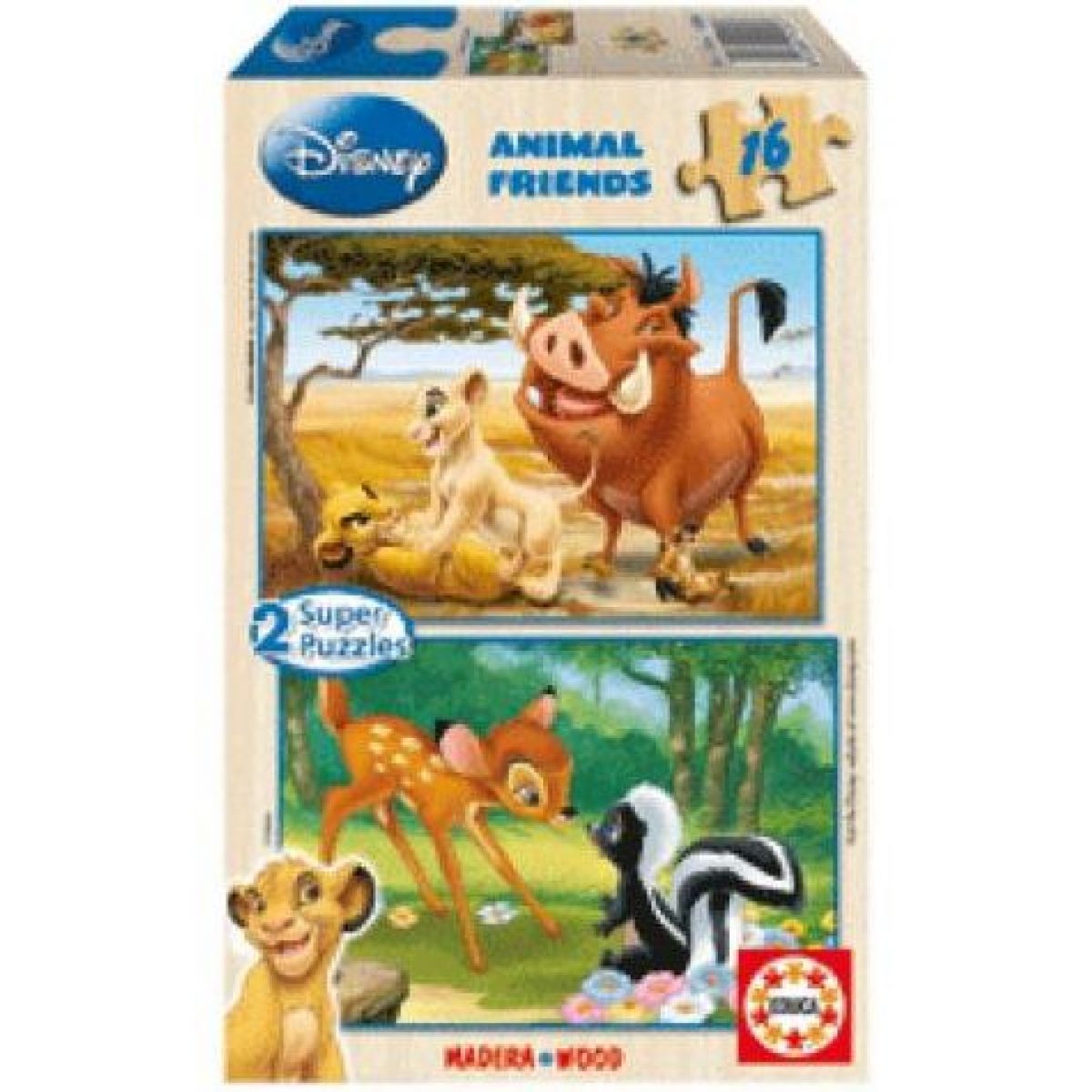 Dřevěné puzzle Disney zvířátka