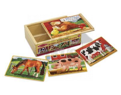 Melissa & Doug 62881 - Puzzle 4 v 1, farma