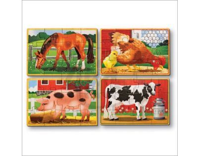 Melissa & Doug 62881 - Puzzle 4 v 1, farma