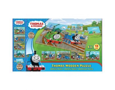 Tomáš a jeho přátelé 7210 - Dřevěné puzzle v krabičce 4x12 ks
