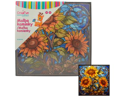 Diamantové malování - Slunečnice 30 x 30 cm