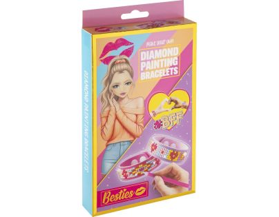 Diamantové malování Besties - výroba náramků 2 ks