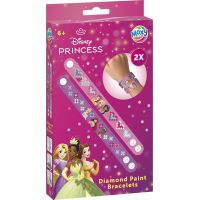 Diamantové malování Disney Princezny - výroba náramků 2 ks - Poškozený obal