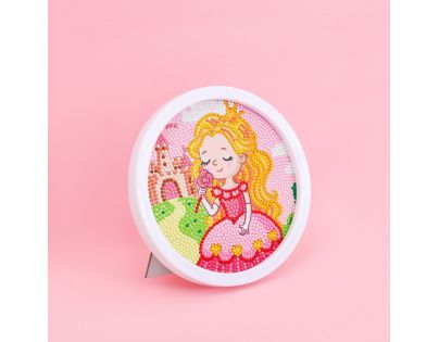 Diamantové malování s rámem - Kreslená princezna 17 cm