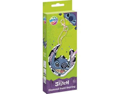Diamantové malování Stitch - výroba klíčenky