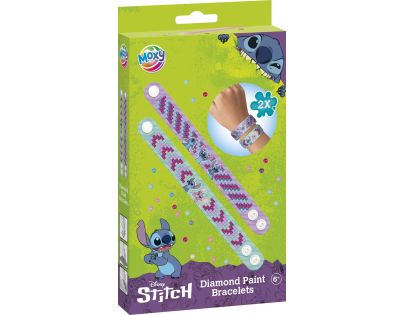 Diamantové malování Stitch - výroba náramků 2 ks
