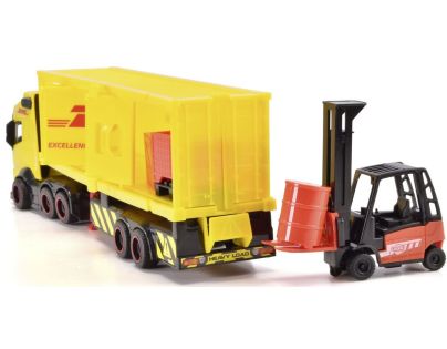 Dickie DHL Nákladní auto Volvo FH 16 s vysokozdvižným vozíkem 35 cm