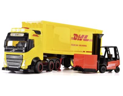 Dickie DHL Nákladní auto Volvo FH 16 s vysokozdvižným vozíkem 35 cm