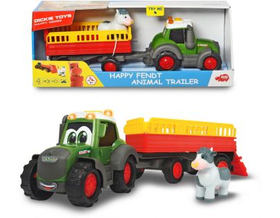 Dickie Traktor Happy Fendt s přívěsem 30 cm