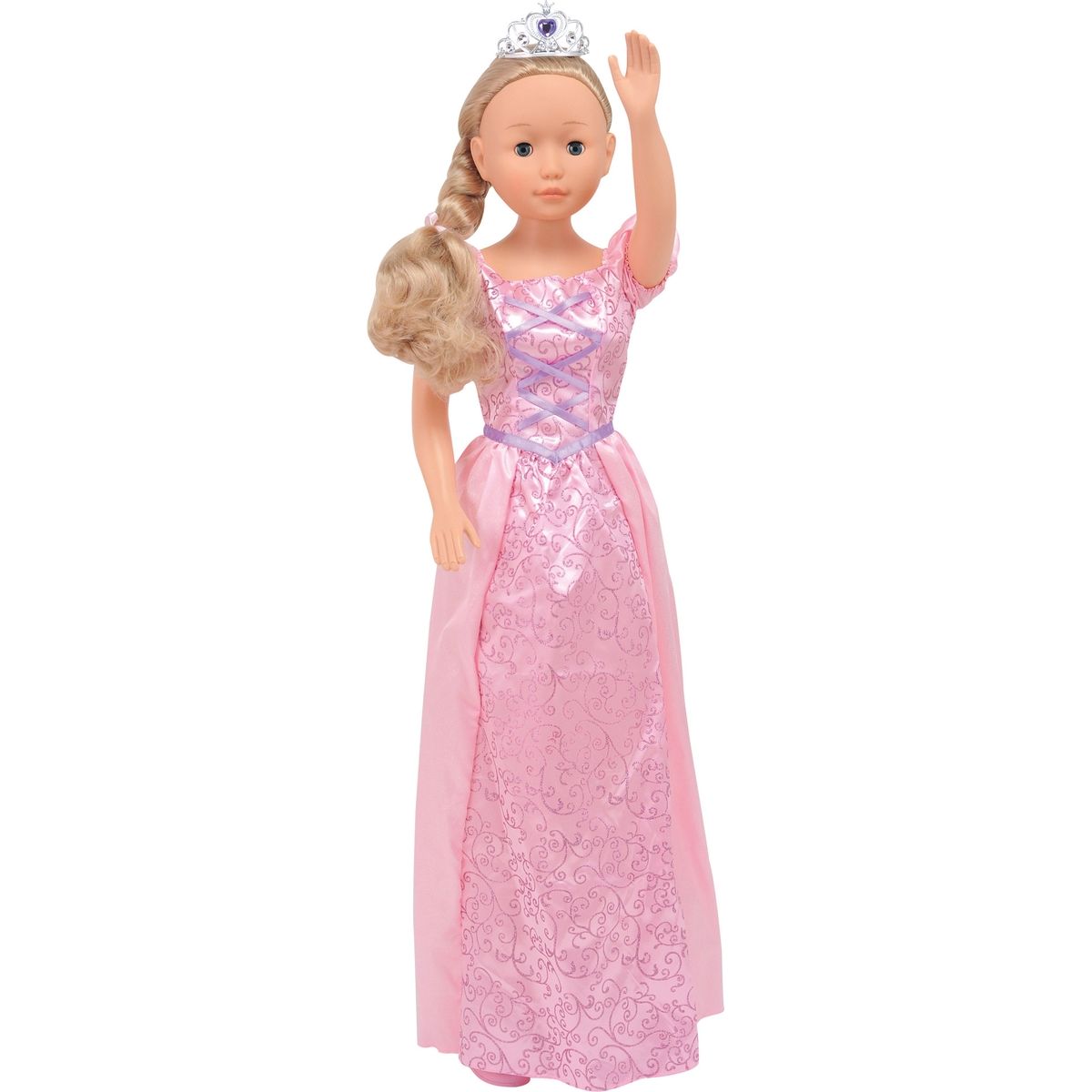 Dimian Panenka Bambolina Molly princezna 90cm - Růžové šaty