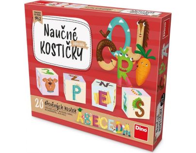 Dino Dřevěné kostky Abeceda 20 ks