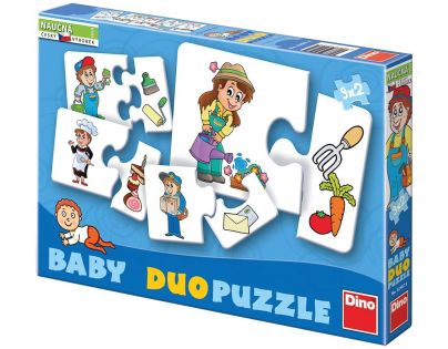 Dino Baby puzzle profese 2 x 9 dílků