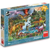 Dino Puzzle Boj dinosaurů 100 XL dílků 4