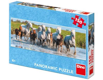 Dino Puzzle panoramatické Camargští koně 150 dílků