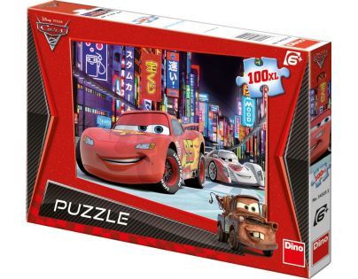 Dino Cars Puzzle Cars 2 Blesk McQueen v Tokiu 100XL dílků