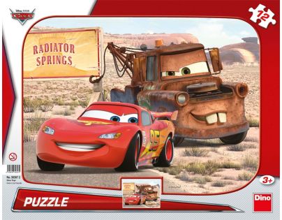 Dino Puzzle deskové Cars Blesk a Burák 12 dílků