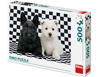 Dino Černobílí psi puzzle 500 dílků