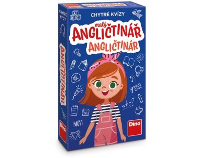 Dino Chytré Kvízy Malý Angličtinář naučná hra CZ a SK verze