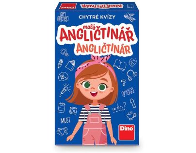 Dino Chytré Kvízy Malý Angličtinář naučná hra CZ a SK verze