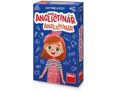Dino Chytré Kvízy Malý Angličtinář naučná hra CZ a SK verze