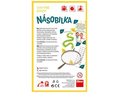 Dino Chytré Kvízy Násobilka naučná hra CZ a SK verze