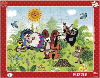 Dino Puzzle deskové Krtek a kapela 40 dílků