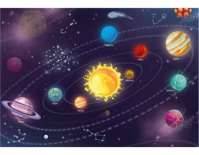 Dino Puzzle Sluneční soustava dětská 300 XL dílků