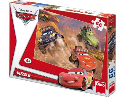 Dino Disney Cars Puzzle Off Road 66 dílků