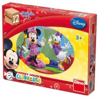 Dino Disney Dřevěné kostky Mickeyho klubík 12 ks