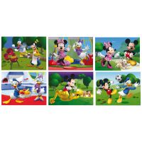 Dino Disney Dřevěné kostky Mickeyho klubík 12 ks 2
