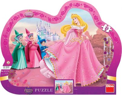 Dino Disney Princess Puzzle deskové Šípková Růženka 25 dílků