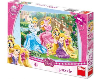 Dino Disney Princess Puzzle Princezny s mazlíčky 100 XL dílků