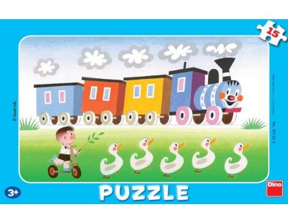 Dino Disney Puzzle deskové Veselá Mašinka 15 dílků