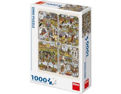 Dino Josef Lada Roční období puzzle 1000 dílků