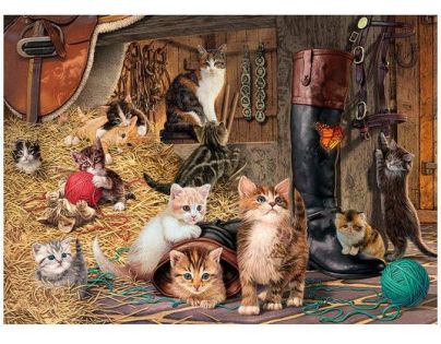 Dino Puzzle Secret collection Kočky v konírně 1000 dílků