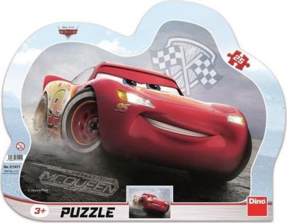 Dino Puzzle kontura Cars 3 Blesk McQueen 25 dílků