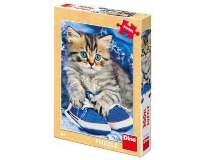 Dino Kotě v modré botě XL puzzle 300 dílků